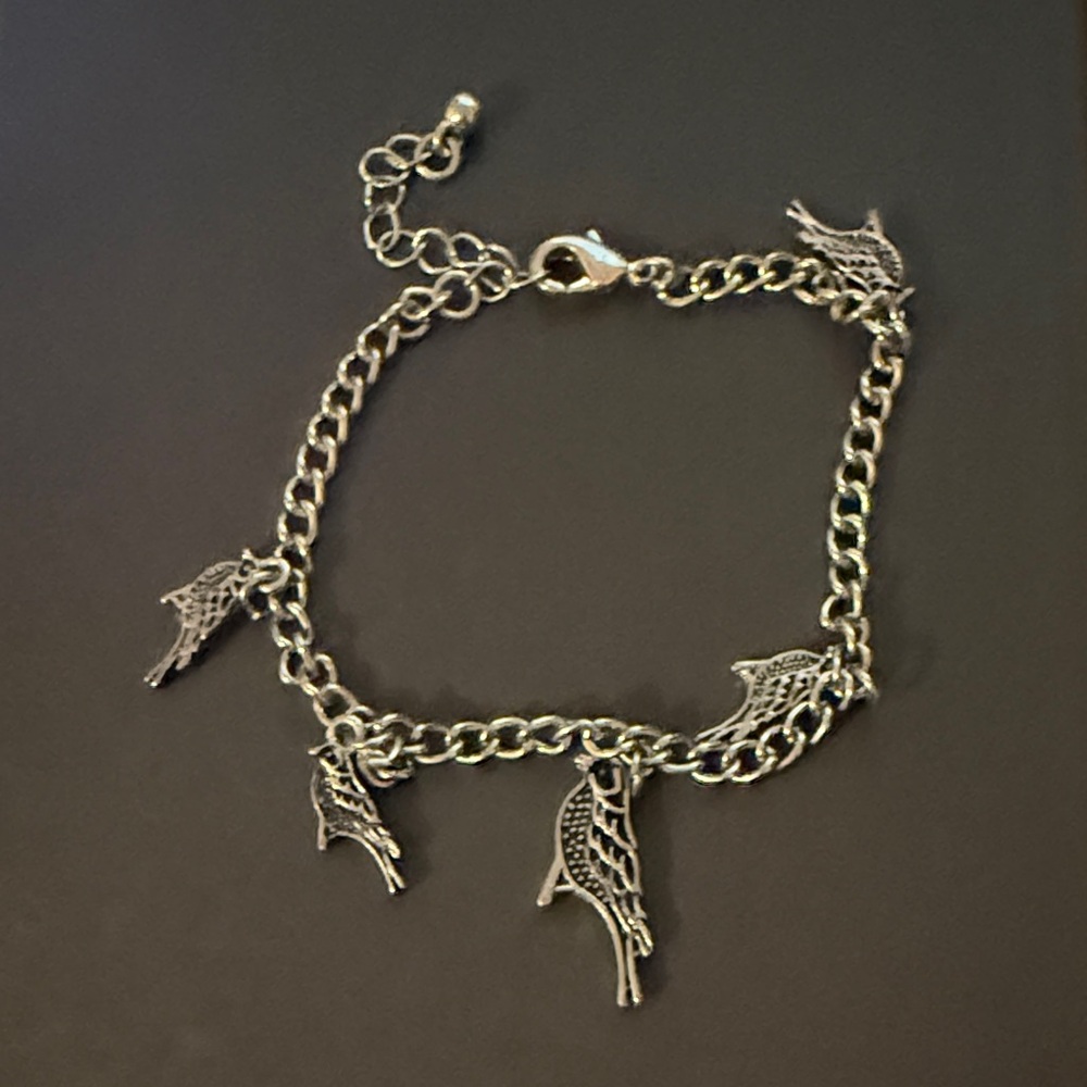 Silver Bird Charm Bracelet - Women Jewelry